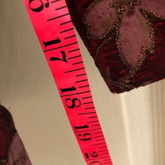 Vintage Coldwater Creek Women's Maroon Silk Floral Collared Button Shirt Small - Picture 9 of 10